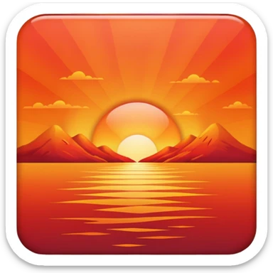 Sunset sticker