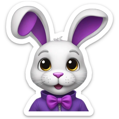 A purpule Bunnie animatronic sticker