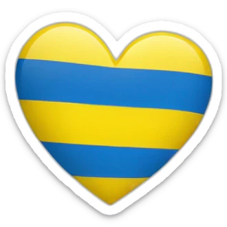 Flag of ukraine in heart sticker