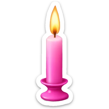 pink fancy candle sticker
