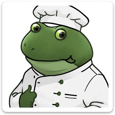 bufo in a chef coat sticker