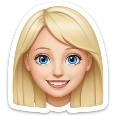 Anna Faris with blue eyes sticker