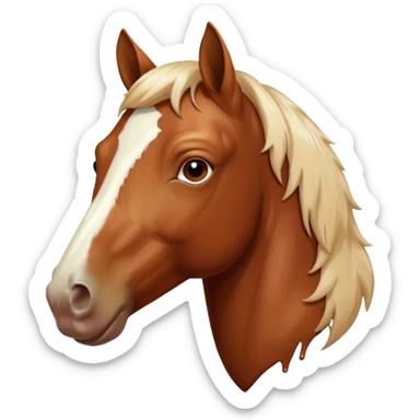 Donald trump with white liquid around trumps lips with a horse sticker