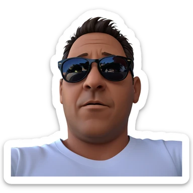 cool dude with sunglasses sticker