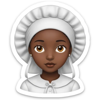 Black girl wearing a bonnet sticker