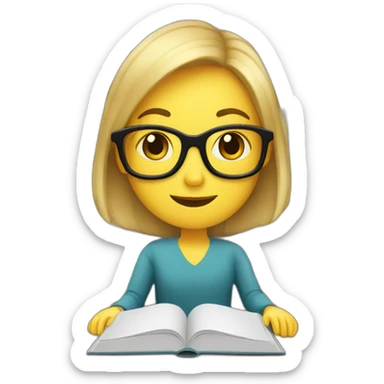 english teacher talking about a book at the front of class\ sticker