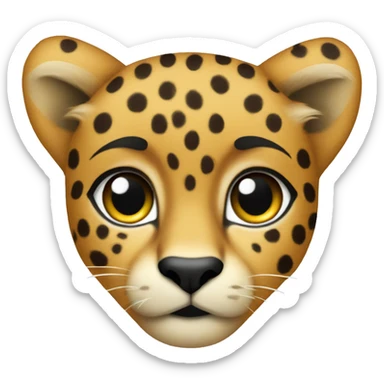 Cheetah print sticker