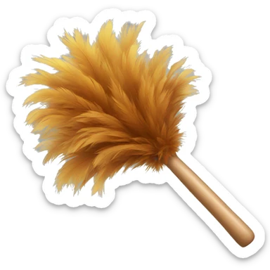 Feather duster sticker