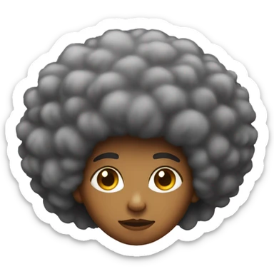 a 13 year old with a larger afro sticker