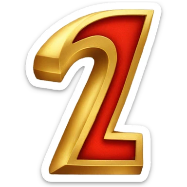 red and gold number seven sticker