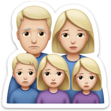 familia triste sticker