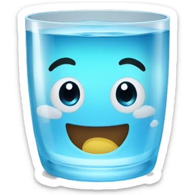 Water-in-glass sticker