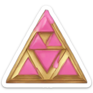 Zelda triforce symbol pink Nintendo sticker
