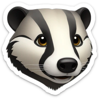 badger head sticker