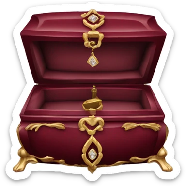 Regency jewelry box maroon color  sticker