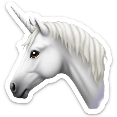 white unicorn sticker