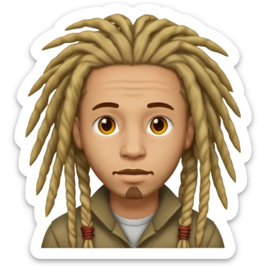 man light skin with dread  sticker