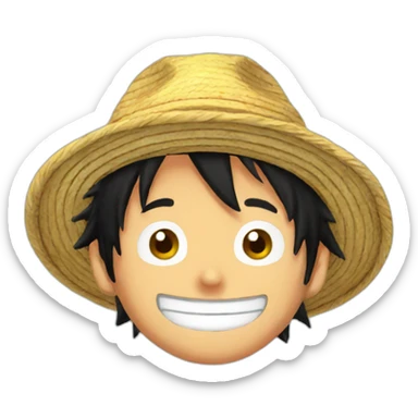 luffy hat sticker