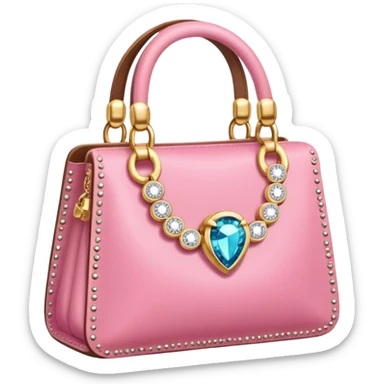 Pink bag full of jewelry  sticker