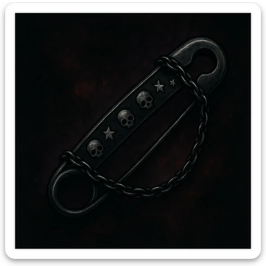 emo style safety pin sticker