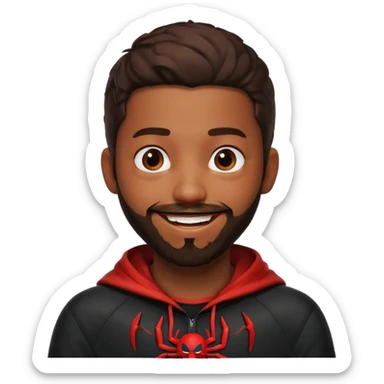 Miles Morales with beard sticker