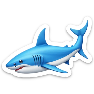 Tiburón con zapatos Nike sticker