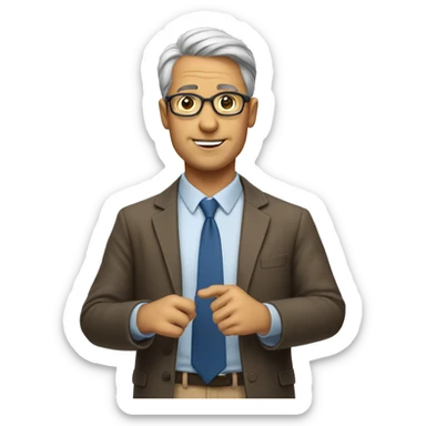 teacher explaining AI sticker