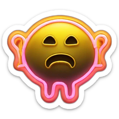 Juicy booty neon sign style man award sticker