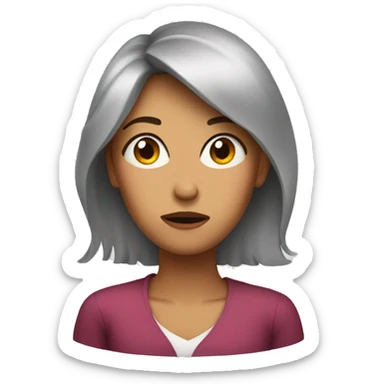 a mom with a disgusted face and side eye sticker