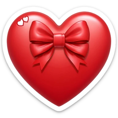 heart with a bow, kpop sticker