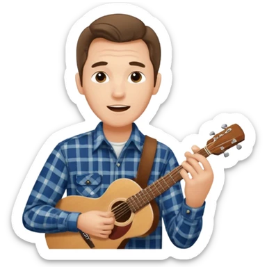 An Alaskan young man named Adrian Rogers in Kasilof Alaska.  Singing and playing classic country songs sticker
