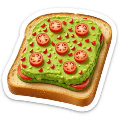guacamole toast NO tomatoes  sticker