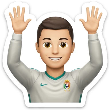 Cristiano Ronaldo emoji doing famous 'Siu' celebration sticker