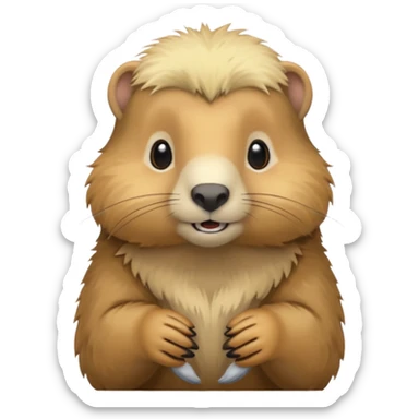 Une marmotte à la chevelure blonde sticker
