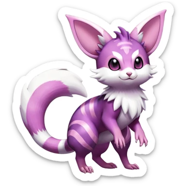 Shiny Furret-Espeon-Furret-Noibat-Noivern-Hybrid (Full body) sticker