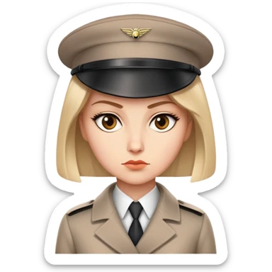 Штирлиц in a classic spy outfit, serious expression sticker