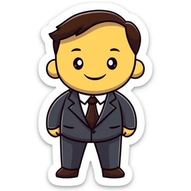 With beautiful suits and in a party sticker