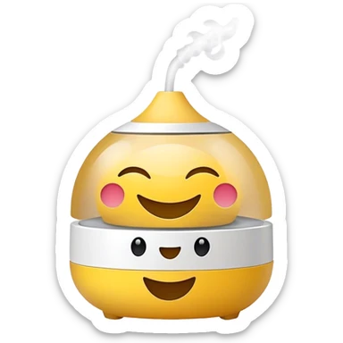 Aroma diffusor with smile sticker
