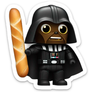 Dark vador avec une baguette sticker