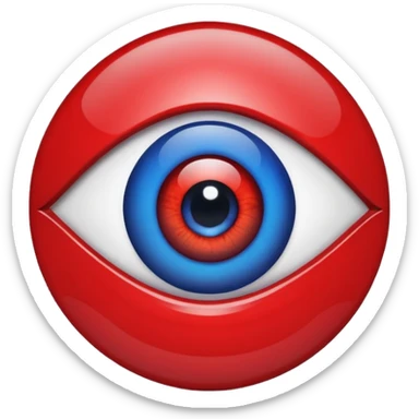 evil eye symbol red sticker