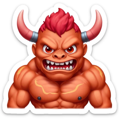 A monster that could destroy 1000 universe in 1 second and very buff  sticker