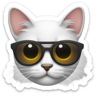 Cat with sunglasses sticker