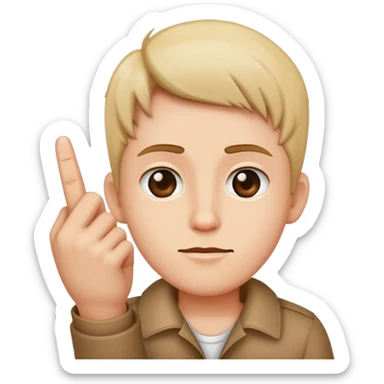 Middle finger to your face  sticker