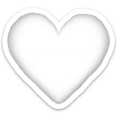heart with a soft feathered edge sticker