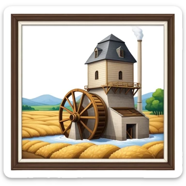 Old classic flour mill sticker