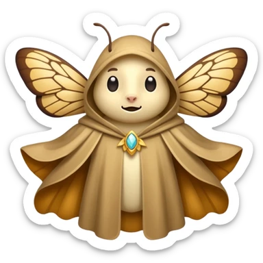 moth cloak character slow confident clap sticker