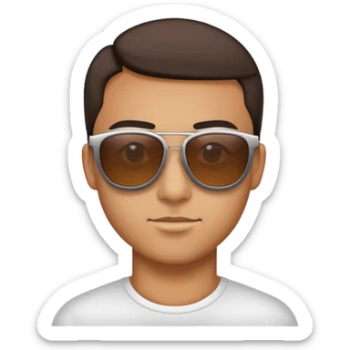 straight face with sunglasses above the eyes sticker