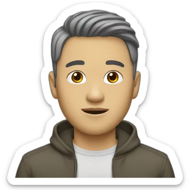 blonde Asian man fashion sticker