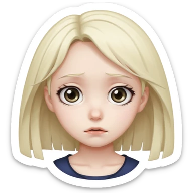 Sad anime girl sticker