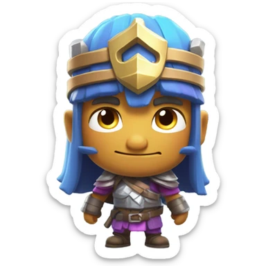 Clash royale game personage  sticker